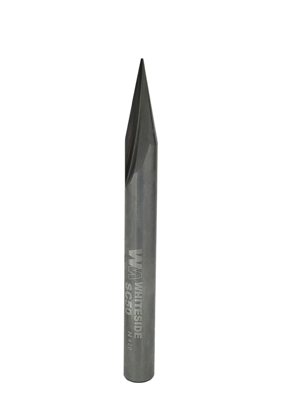 Whiteside SC50 1/4" Straight Carving Liner 1 Flute Solid Carbide Router Bit