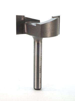 Whiteside 1303 1-1/4" CD 2 Wing X 1/2" CL X 1/4 SHK Carbide Tipped Straight Router Bit"