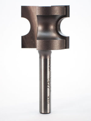 Whiteside 1427 1" CD X 2 Wing X 7/8" CL X 3/16" Radius X 1/4" SHK Carbide Tipped Half Round Router Bit