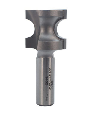 Whiteside 1432 1-1/8" CD X 2 Wing X 1" CL X 1/4" Radius X 1/2" SHK Carbide Tipped Half Round Router Bit
