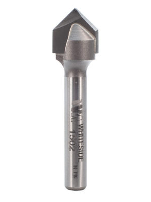 Whiteside 1502 1/2" V-Groove 90° 2 Flute Carbide Tipped Router Bit