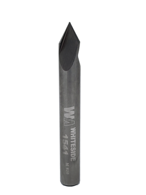 Whiteside 1541 1/4" V-Groove 60° 3 Flute Solid Carbide Router Bit
