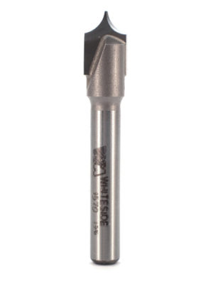 Whiteside 1570 3/8" CD X 2 Wing X 1/2" CL X 3/16" Radius X 1/4" SHK Carbide Tipped Point Cutting Roundover Router Bit
