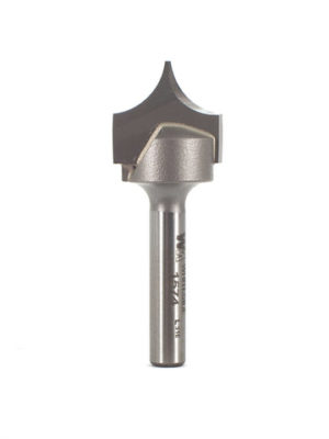 Whiteside 1574 3/4" CD X 2 Wing X 5/8" CL X 3/8" Radius X 1/4" SHK Carbide Tipped Point Cutting Roundover Router Bit