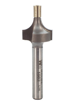 Whiteside 1982 5/8" CD X 2 Wing X 1/2" CL X 1/4" Radius X 1/4" SHK Carbide Tipped Roundover Router Bit