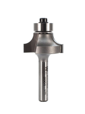 Whiteside 2001 1" CD X 2 Wing X 1/2" CL X 1/4" Radius X 1/4" SHK Carbide Tipped Roundover Router Bit