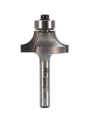 Whiteside 2002 1-1/8" CD X 2 Wing X 1/2" CL X 5/16" Radius X 1/4" SHK Carbide Tipped Roundover Router Bit