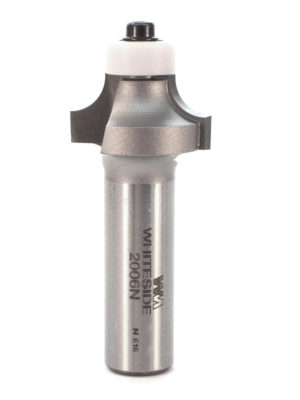 Whiteside 2006N 1" CD X 2 Wing X 1/4" Radius X 1/2" SHK Carbide Tipped Solid Surface Roundover Router Bit