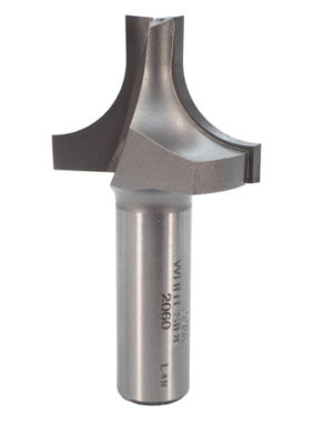 Whiteside 2060 1-3/8" CD X 2 Wing X 3/4" CL X 1/2" Radius X 1/2" SHK Carbide Tipped Plunge Roundover Router Bit