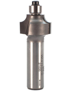 Whiteside 2105 7/8" CD X 2 Wing X 1/2" CL X 3/16" Radius X 1/2" SHK Carbide Tipped Beading Router Bit