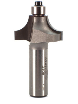 Whiteside 2108 1-1/4" CD X 2 Wing X 5/8" CL X 3/8" Radius X 1/2" SHK Carbide Tipped Beading Router Bit