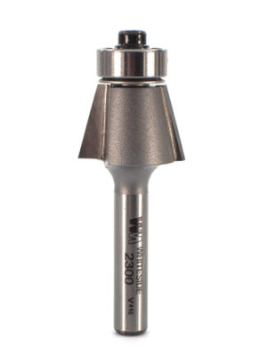 Whiteside 2300 7/8" CD X 2 Wing X 1/2" CL X 15° Angle X 1/4" SHK Carbide Tipped Edge Bevel Router Bit