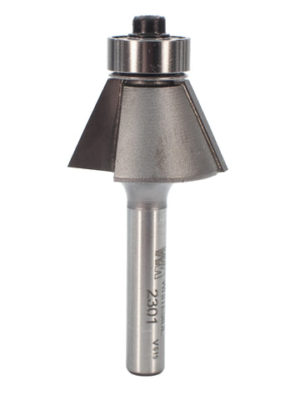 Whiteside 2301 1" CD X 2 Wing X 1/2" CL X 25° Angle X 1/4" SHK Carbide Tipped Edge Bevel Router Bit