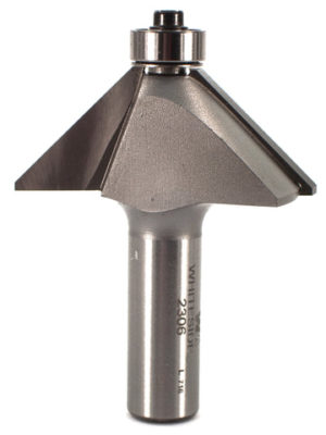 Whiteside 2306 2" CD X 2 Wing X 3/4" CL X 45° Angle X 1/2" SHK Carbide Tipped Chamfer Router Bit