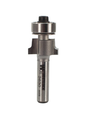 Whiteside 2630 1/2" CD X 2 Wing X 3/16" CL X 1/16" Radius X 1/4" SHK Carbide Tipped Laminate Roundover Router Bit