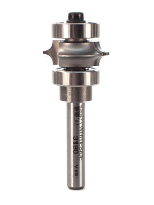 Whiteside 3190 7/8" CD X 2 Wing X 5/16" CL X 1/8" Radius X 1/4" SHK Carbide Tipped Full Bead Router Bit