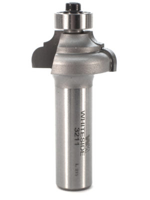 Whiteside 3211 1-1/8" CD X 2 Wing X 1/2" CL X 5/32" Radius X 1/2" SHK Carbide Tipped Cove & Bead Router Bit