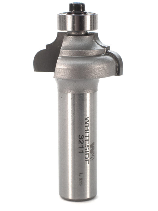 Whiteside 3211 1-1/8" CD X 2 Wing X 1/2" CL X 5/32" Radius X 1/2" SHK Carbide Tipped Cove & Bead Router Bit