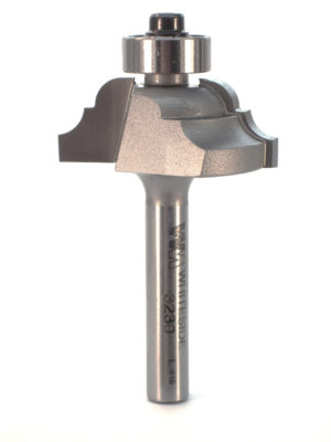 Whiteside 3230 1-1/4" CD X 2 Wing X 1/2" CL X 5/32" Radius X 1/4" SHK Carbide Tipped Classical Pattern Router Bit