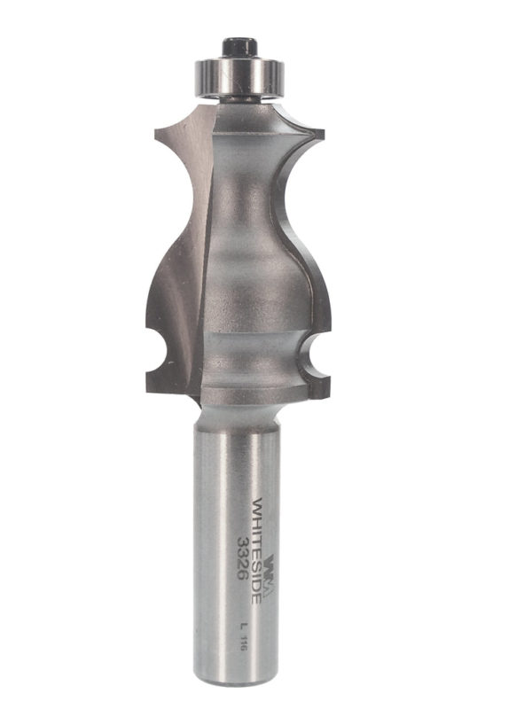 Whiteside 3326 1-1/16" CD X 2 Wing X 1-5/8" CL X 1/2" SHK Carbide Tipped Molding Router Bit