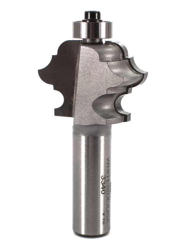 Whiteside 3340 1-3/8" CD X 2 Wing X 1" CL X 3/16" Radius X 1/2" SHK Carbide Tipped Multi-Form Router Bit