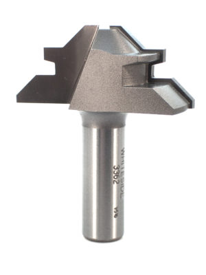 Whiteside 3362 2" CD X 2 Wing X 1/2" SHK Carbide Tipped 45° Lock Miter Glue Joint Router Bit