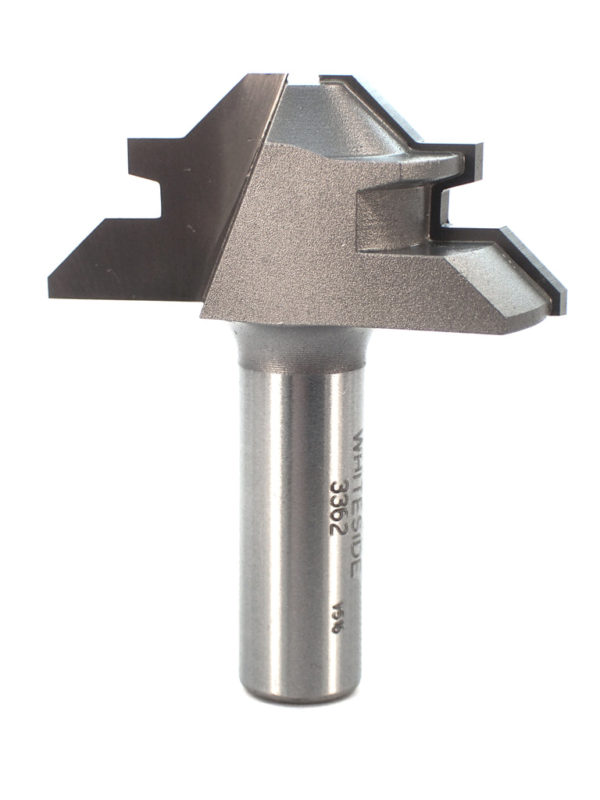 Whiteside 3362 2" CD X 2 Wing X 1/2" SHK Carbide Tipped 45° Lock Miter Glue Joint Router Bit