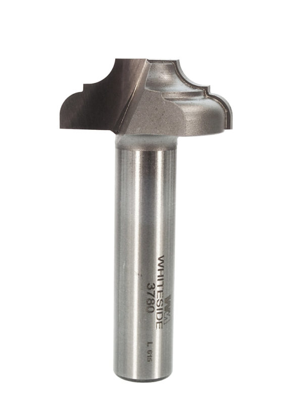 Whiteside 3780 1-3/8" CD X 2 Wing X 9/16" CL X 13/64" Radius X 1/2" SHK Carbide Tipped Classical Flat Bottom Router Bit