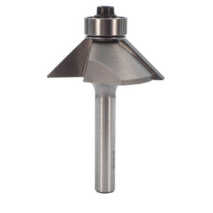 Whiteside 2302 1-3/8" CD X 2 Wing X 7/16" CL X 45° Angle X 1/4" SHK Carbide Tipped Chamfer Router Bit