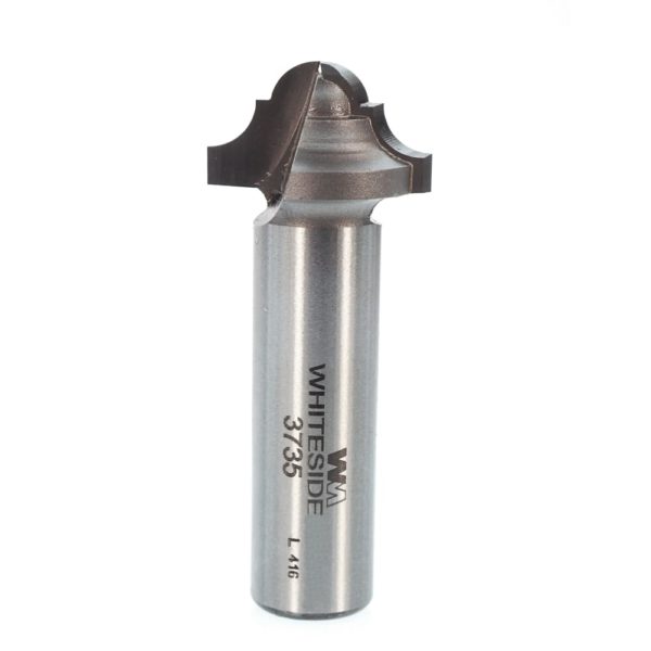 Whiteside 3735 7/8" CD X 2 Wing X 1/2" CL X 3/16" Radius X 1/2" SHK Carbide Tipped Classical Round Bottom Router Bit
