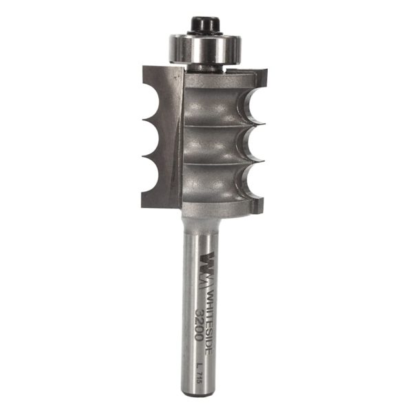 Whiteside 3200 7/8" CD X 2 Wing X 1" CL X 1/8" Radius X 1/4" SHK Carbide Tipped Multi-Beading Router Bit