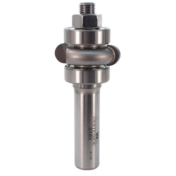 Whiteside 3183 1-1/4" CD X 2 Wing X 3/8" CL X 3/16" Radius X 1/2" SHK Carbide Tipped Radius Flute Router Bit