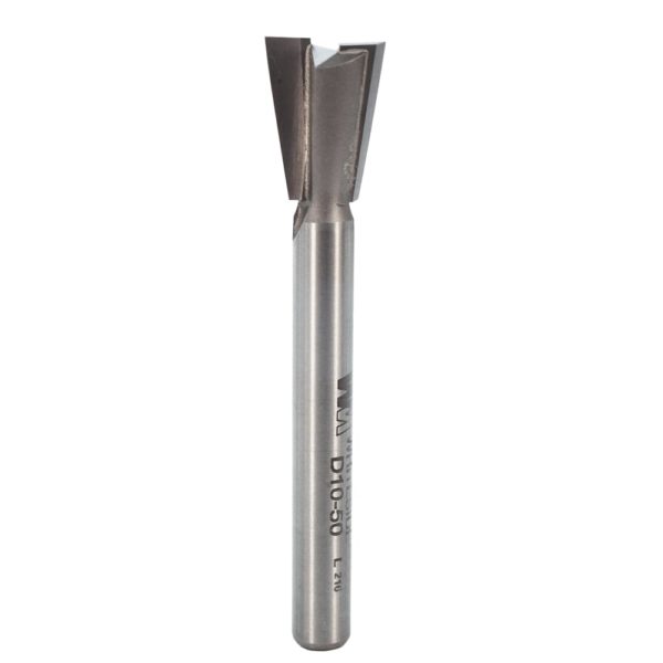 Whiteside D10-50 1/2" CD X 2 Wing X 5/8" CL X 10° Angle X 1/4" SHK Carbide Tipped Dovetail Router Bit