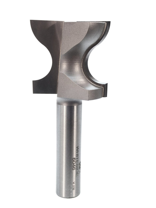 Whiteside 6046 1-7/16" CD X 2 Wing X 1-1/8" CL X 3/8" Radius X 1/2" SHK Carbide Tipped Drawer Pull Router Bit