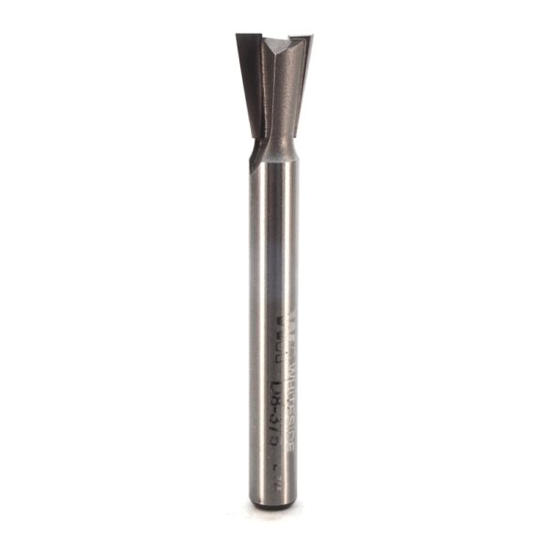 Whiteside D8-375 3/8" CD X 2 Wing X 1/2" CL X 8° Angle X 1/4" SHK Carbide Tipped Dovetail Router Bit