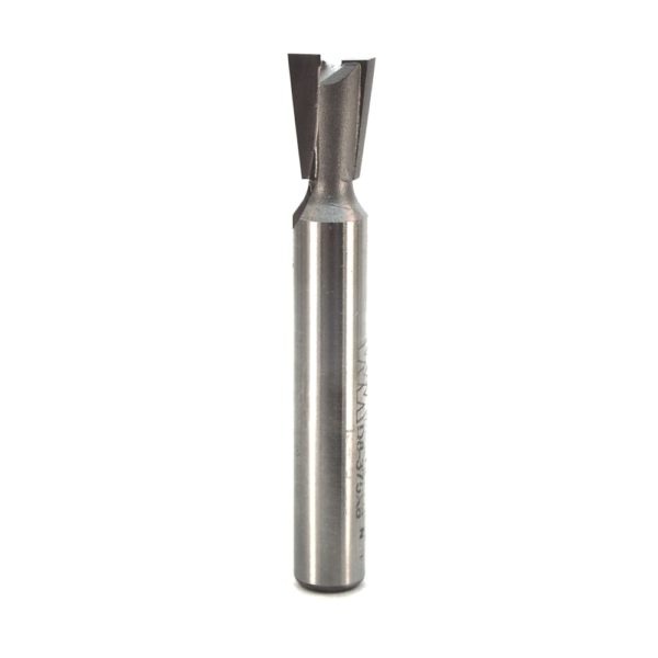 Whiteside D8-375x8 3/8" CD X 2 Wing X 1/2" CL X 8° Angle X 8mm SHK Carbide Tipped Dovetail Router Bit
