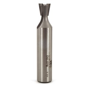 Whiteside D9-376 3/8" CD X 2 Wing X 3/8" CL X 9° Angle X 1/2" SHK Carbide Tipped Dovetail Router Bit