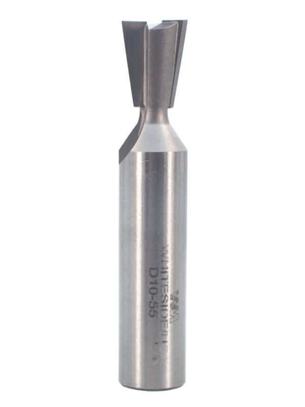 Whiteside D10-55 1/2" CD X 2 Wing X 5/8" CL X 10° Angle X 1/2" SHK Carbide Tipped Dovetail Router Bit