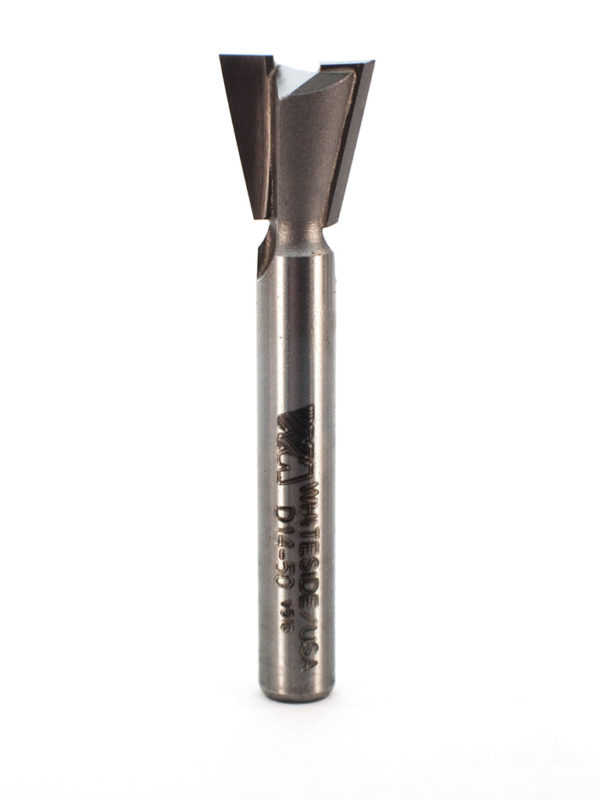 Whiteside D14-50 1/2" CD X 2 Wing X 1/2" CL X 14° Angle X 1/4" SHK Carbide Tipped Dovetail Router Bit