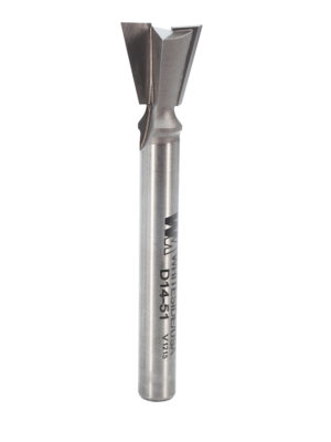 Whiteside D14-51 1/2" CD X 2 Wing X 1/2" CL X 14° Angle X 1/4" SHK Carbide Tipped Dovetail Router Bit