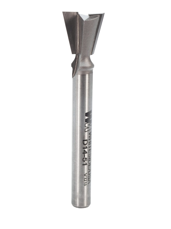 Whiteside D14-51 1/2" CD X 2 Wing X 1/2" CL X 14° Angle X 1/4" SHK Carbide Tipped Dovetail Router Bit