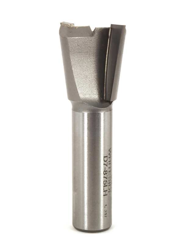 Whiteside D7-875LH 7/8" CD X 2 Wing X 7/8" CL X 7° Angle X 1/2" SHK Carbide Tipped Dovetail Router Bit