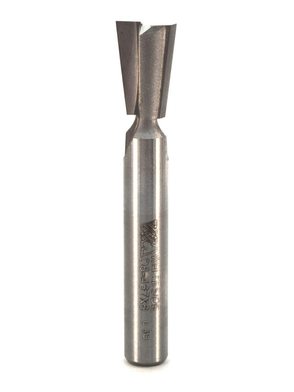 Whiteside D8-437x8 7/16" CD X 2 Wing X 5/8" CL X 8° Angle X 8mm SHK Carbide Tipped Dovetail Router Bit