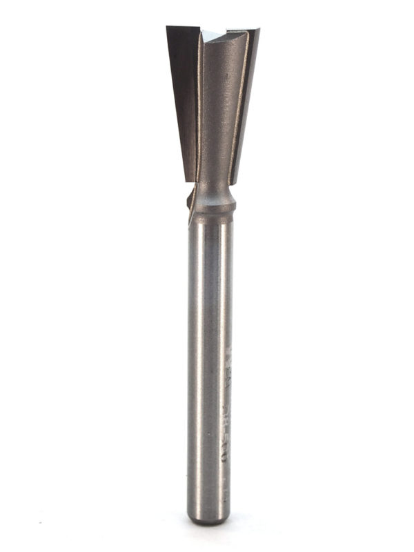 Whiteside D8-500 1/2" CD X 2 Wing X 13/16" CL X 8° Angle X 1/4" SHK Carbide Tipped Dovetail Router Bit