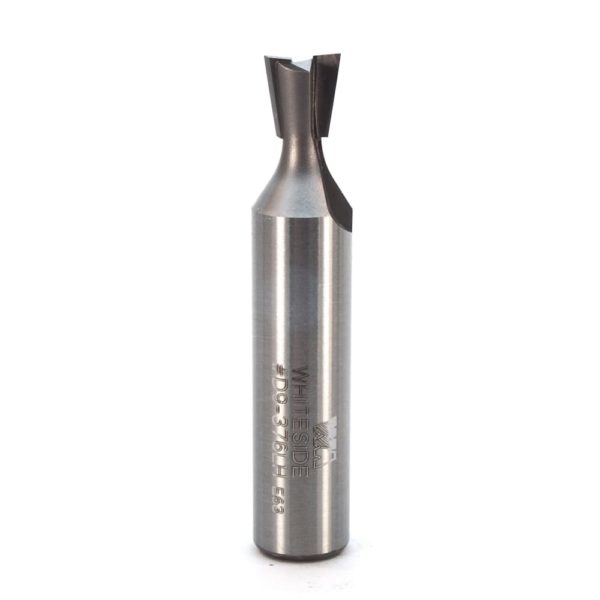 Whiteside D9-376LH 3/8" CD X 2 Wing X 3/8" CL X 9° Angle X 1/2" SHK Carbide Tipped Dovetail Router Bit