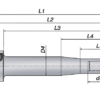 ETP 684560 HSK63F x 1/2” x 150MM Pencil Hydro Grip Toolholder - Image 2