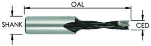 Southeast Tool SE5703RH 3MM CD X 10MM SHK X 57MM OAL Right-Hand Carbide Tipped Bradpoint Drill Bit