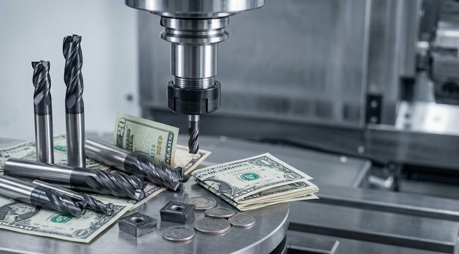 Image of cutting tools and money